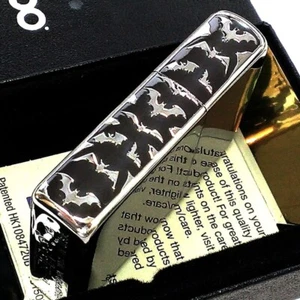 Zippo Oil Lighter Bat Gunmetal Silver 3 Sided Processing Mirror Finish Japan - Picture 1 of 8