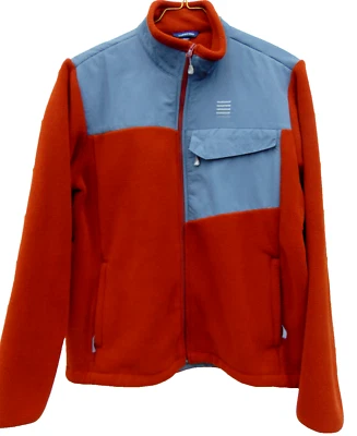 Lands End Mens Full Zip THICK FleeceJacket Nylon Pockets Gorpcore Camping,Jog~L - Image 1 of 4