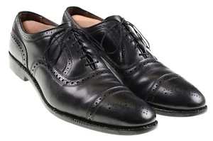 Allen Edmonds Strand schwarz Leder Brogued Kappe Zehe Oxford elegante Schuhe 12 A - Bild 1 von 10