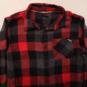 Tony Hawk Buffalo Check Camicia Flanella Ragazzo Taglia Extra Large XL Rosso Nero - Foto 1 di 10