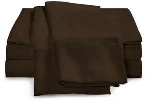 Home Collection 100% Microfiber Sheet Set ~ Full ~ Chocolate **NEW** - Picture 1 of 1