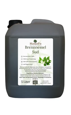 HaGaFe BIO Brennnessel Sud 5 Liter Brennnesseljauche Brennnesseldünger