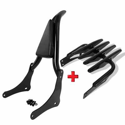 Almohadilla de respaldo Sissy Bar portaequipajes para 15-24 Kawasaki Vulcan S 650 EN650 ABS SE Foto 1 de 4