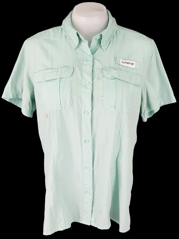 MAGELLAN FISHING GEAR Womans Blue S/S VENTED FISHING SHIRT Outdoors - M - £59 - Image 1 of 4