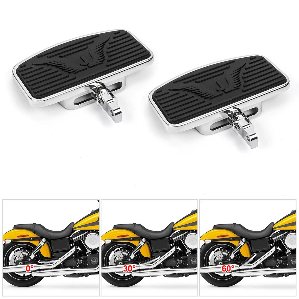 Pair Rear Passenger Floorboard Footboards For Harley Touring Sportster 883 1200 Foto 1 de 4