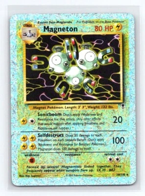 2002 Pokemon Magneton 28/110 Legendary Collection Reverse Holo Rare Card - Image 1 of 2