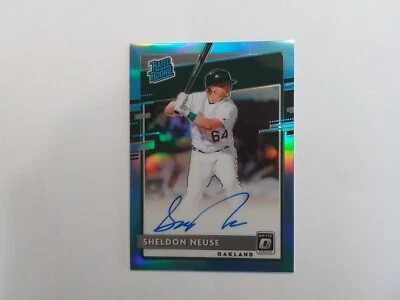 2020 Panini Donruss Optic Carolina Blue Prizm /35 Sheldon Neuse Rookie Auto RC d - Image 1 of 2