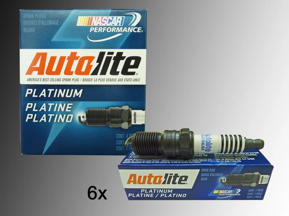 6 Bougies D'Allumage Autolite Platine Pour CHEVROLET CAMARO 3.4L V6 1993 - 1995 - Photo 1/1