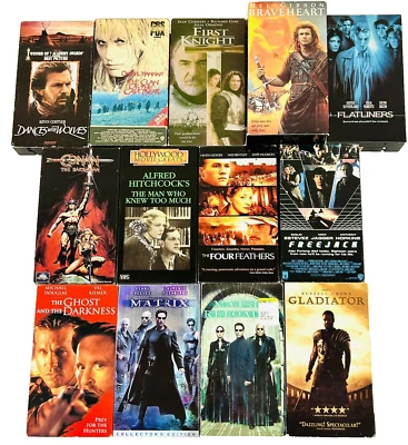 13 Action Historical Adventure Sci-Fi VHS Lot The Matrix Gladiator Freejack Rare - Image 1 of 4