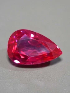 38.65 Ct 23.92x15.16 MM Pear Red Ruby Sapphire Lab Corundum R9516 - Picture 1 of 5