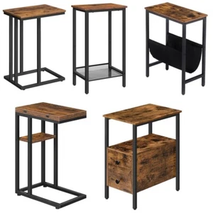 HOOBRO Coffee Table Side Table Small Table Nightstand End Table Vintage Table - Picture 1 of 46