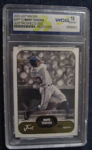 2002 MARK TEIXEIRA ROOKIE CARD WCG GRADED 10 - Foto 1 di 2