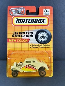 1994 Matchbox '33 Willy's Street Rod MB 69 White Diecast Car 1769 NEW - Picture 1 of 7
