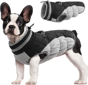 Dog Coat,Warm Dog Jacket Winter Coat Paded Dog Fleece Vest Reflective Dog Cold W - Picture 1 of 6