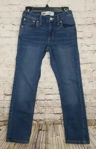 Levis 511 Slim Youth Boys Size 8 Jeans Denim Blue Adjustable Waist  - Picture 1 of 11