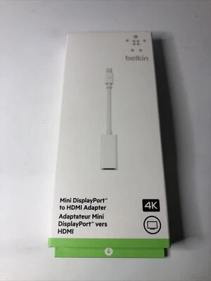 Belkin MINI DISPLAY PORT to HDMI ADAPTER - F2CD078 - Brand New - Image 1 of 4