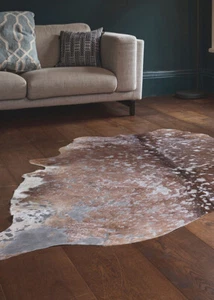 Metallic XLarge Cow Hide Skin Rug Floor Covering Pink Red Blue Genuine Cowhides - Picture 1 of 8