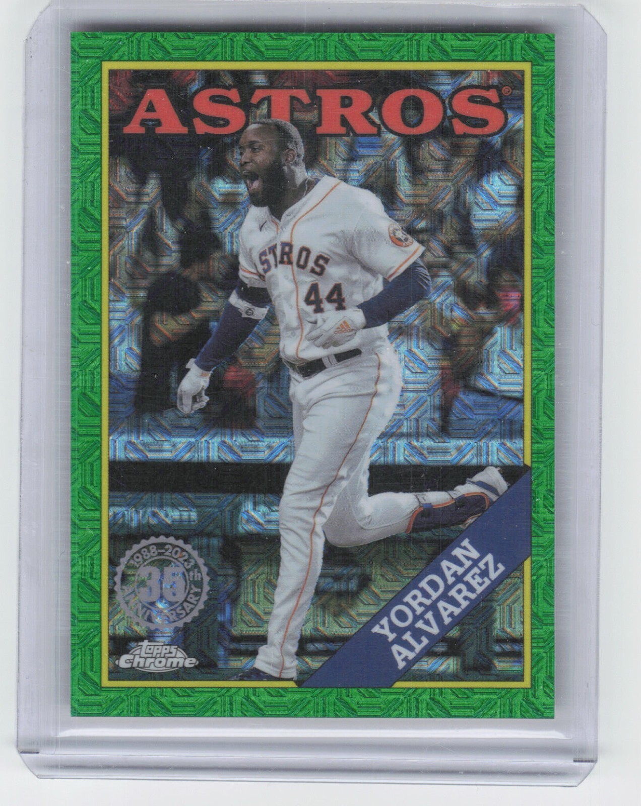 2023 Topps Series 1 Yordan Alvarez T88C-82 1988 Silver Pack Green Refractor /99