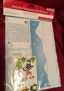 Tovagliette attività natalizie con adesivi 8 ct - Foto 1 di 5