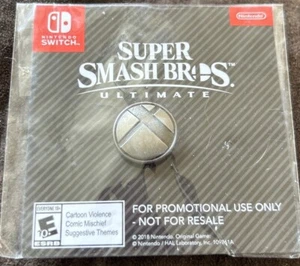 Nintendo Switch Super Smash Bros Ultimate Logo Pin Promo Item Merch Pinback - Picture 1 of 2