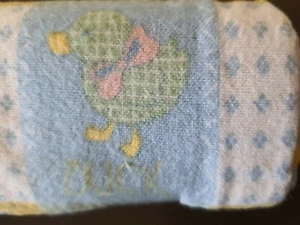 WHITE flannel New blue TEDDY green duck SECURITY baby BOY girl swaddling BLANKET - Picture 1 of 7