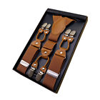 Mens Braces Casual Costume Accessories Sturdy Suspenders Solid Hooks New Noble