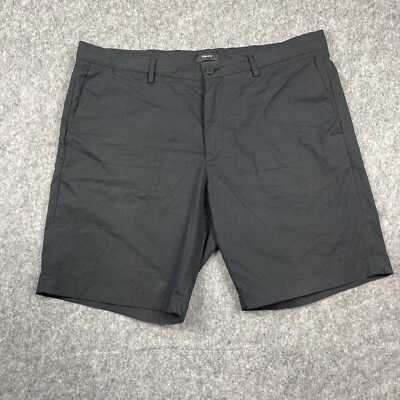 Shorts masculino Theory Zane 38 listrado preto 9" costura interna golfe Preppy - Imagem 1 de 4