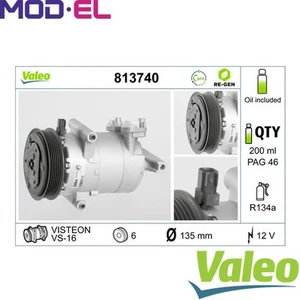 COMPRESSOR AIR CONDITIONING 813740 FOR FORD TRANSIT/TOURNEO/Bus/Van PEUGEOT - Picture 1 of 7