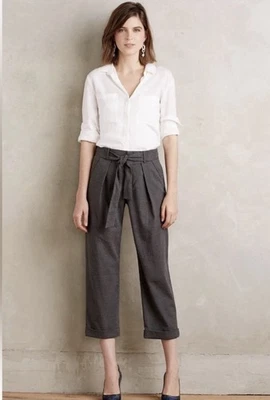 Pantalón Anthropologie Cartonnier Mujer Cinturón‎ Barton Gris Talla 2 Foto 1 de 4