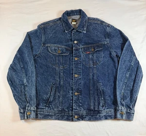 Vintage 1970/80s Lee Riders MR Mens Medium T Denim Indigo Trucker Jacket 153438 - Picture 1 of 24