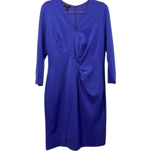 Escada Asymmetric V-Neck Sheath Dress Crocus Purple Knee Length US Medium / 40 - Picture 1 of 5