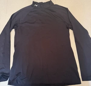 Under Armour Cold Gear Black Fitted Long Sleeve Compression Shirt Size XL - Picture 1 of 4