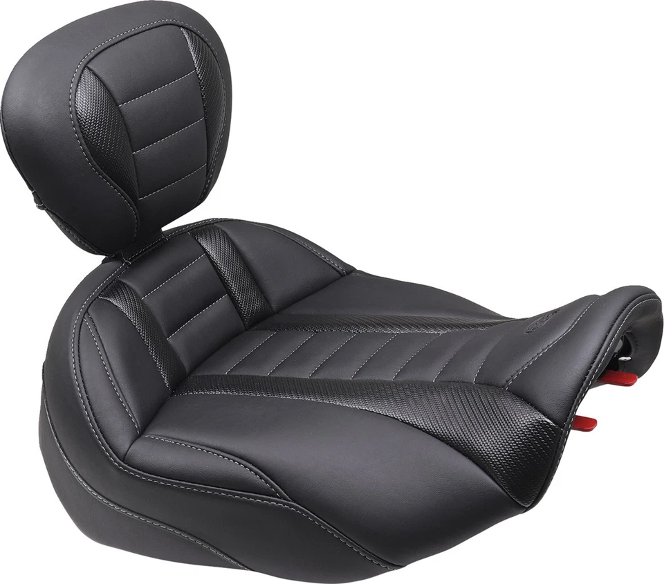 Asiento Deluxe Touring Solo con respaldo negro para Harley Touring 2024 89401GM Foto 1 de 1