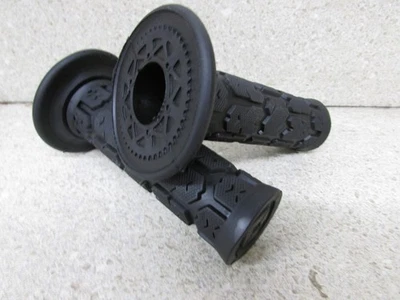 NEW ODI BLACK MX GRIPS KAWASAKI KX80 KX85 KX100 KX125 KX250 KX250F KX450F KDX200 - Image 1 of 2