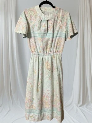 Vestido camisero vintage de algodón floral de los años 50 para mujer XS/S defectuoso-DOT Foto 1 de 4