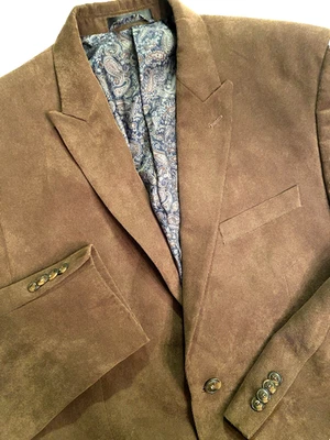 Abrigo Deportivo Blazer Chaqueta Pana Microfibra Marrón MICHAEL KORS Para Hombres Talla 42S Foto 1 de 4