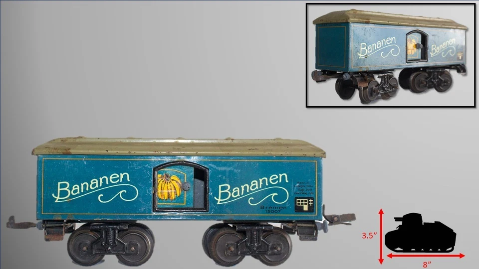 1930's  Karl Bub (KBN)  0-gauge "Bananen" Tin Lithographed Freight Car - Image 1 of 4