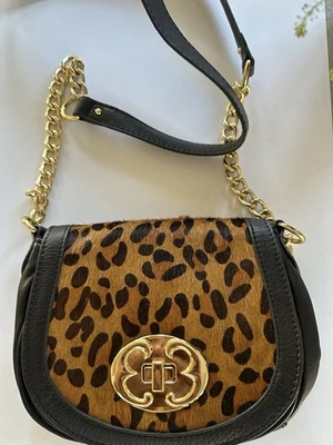 Сумочка через плечо Emma Fox кожа леопардовый принт искусственный мех - Изображение 1 из 4