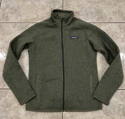 Women's Small Patagonia Better Sweater Jacket Fleece Full Zip Green 25542 - Image 1 of 4
