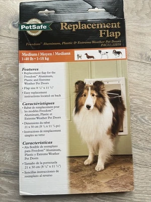 Puerta para mascotas PetSafe PAC1111038 8-1/8x11 3/4 de repuesto con solapa - mediana Foto 1 de 3