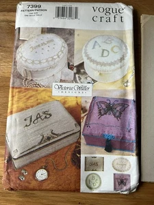 Vogue Craft Pattern 7399 Chic Pin Beaded Keepsake Boxes in Four Styles  New - Picture 1 of 4