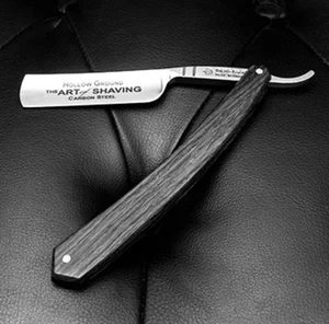 The Art of Shaving Dovo 5/8 Blade Round STRAIGHT RAZOR Black Handle Solingen - Picture 1 of 5
