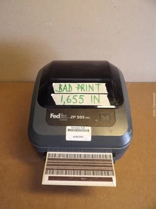 Zebra ZP505 Direct Thermal Barcode Label Printer LAN - 1,655 INCH - BAD PRINT - Afbeelding 1 van 7