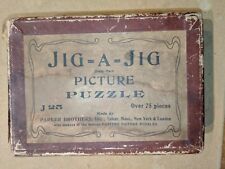 Vintage jigsaw puzzle wooden 70+ Young Milkmaid Milton Bradley Pastime Jig-A-Jig