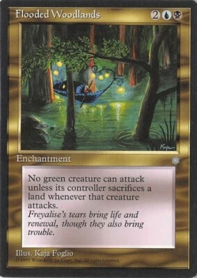 Flooded Woodlands *Rare* Magic MtG x1 Ice Age SP - Image 1 of 2