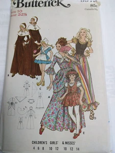 Costume Dress Misses 10 Butterick 5979 Sewing Pattern Pilgrim Gypsy Dutch VTG UC - Picture 1 of 5