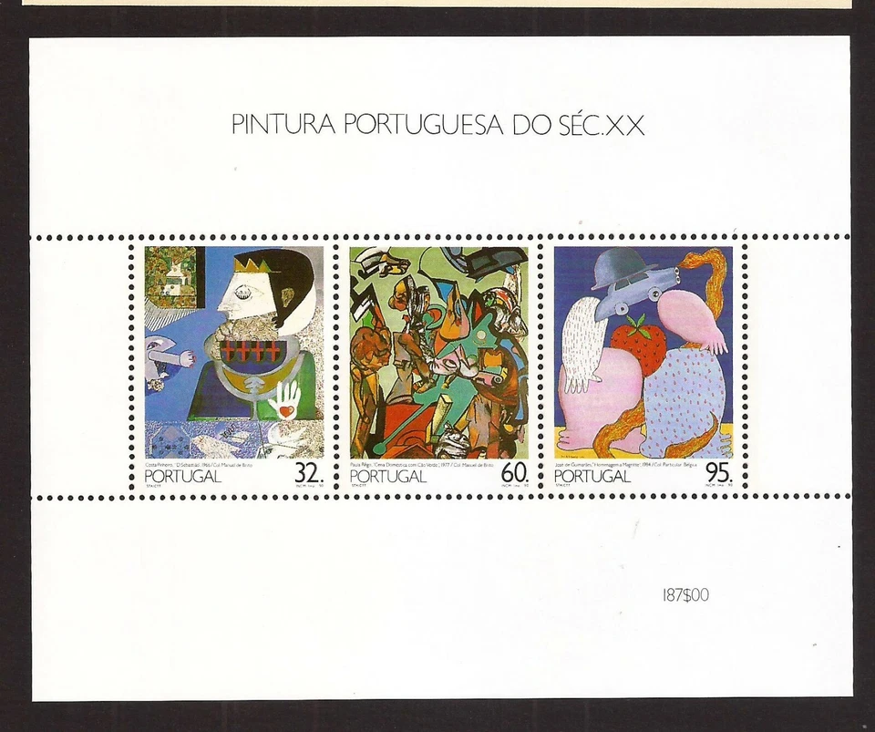 [116] Portugal 1990, Bloque MNH** Pintura Portuguesa Foto 1 de 1