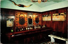 John Ringling Residence Interior Bar Sarasota Florida Chrome Cancel WOB Postcard