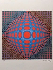 Victor Vasarely Signed - Sphere - Certificate - Picture 1 of 3