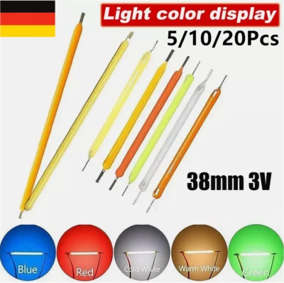 5-20Stk Edison Glühbirne Glühfaden Lampe Teile LED Chip Dioden Flexible filam 3V - Image 1 of 4